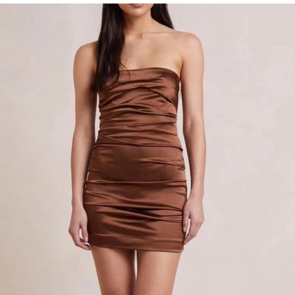 Bec + Bridge Heather mini dress in cognac size 2(us)